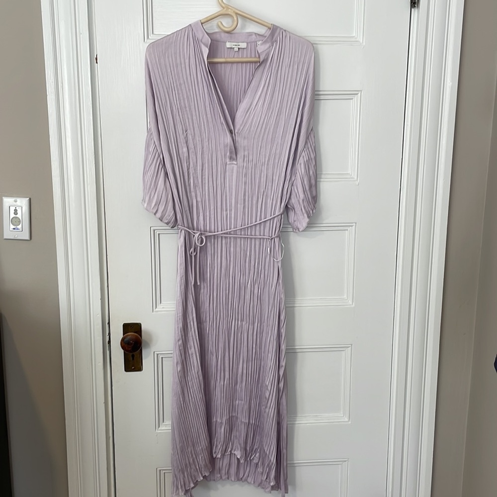 Short Sleeve Crushed Band Collar Dress - Vince - L